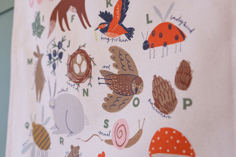 Thumbnail: Woodland Alphabet Printed Fabric Banner