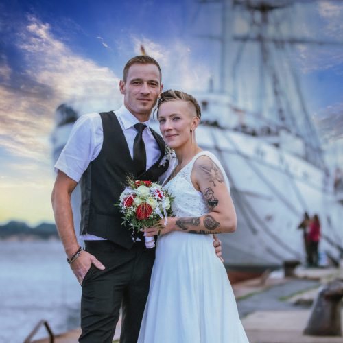 brautpaar shooting im hafen