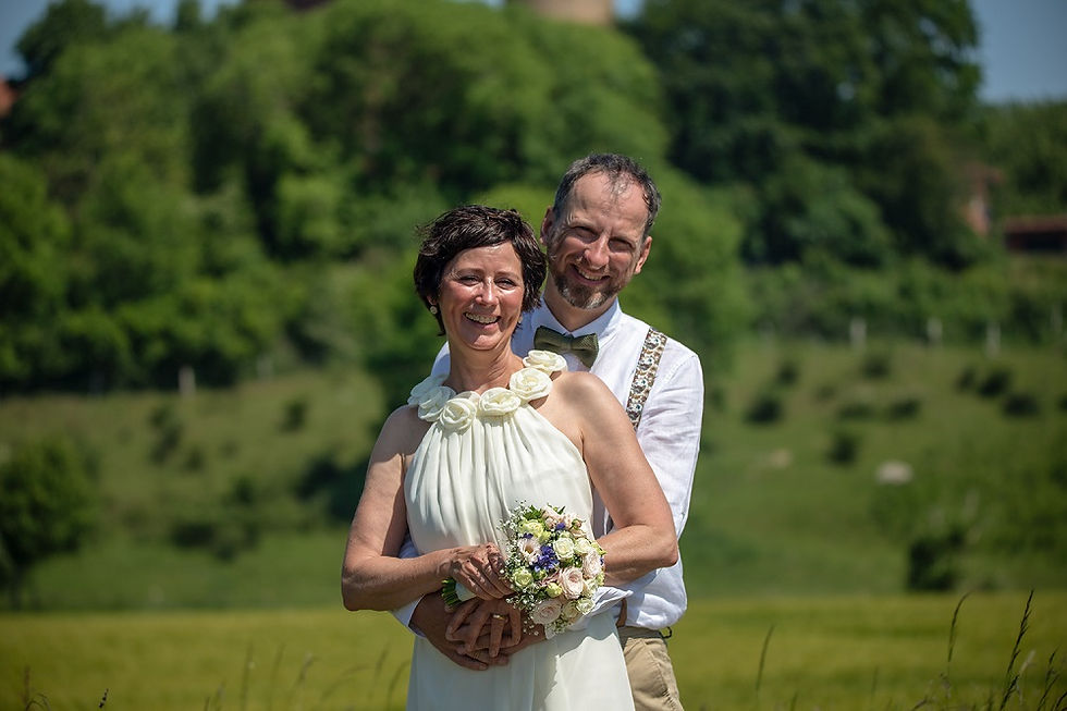 brautpaar beim shooting mit fotograf hochzeit kap arkona