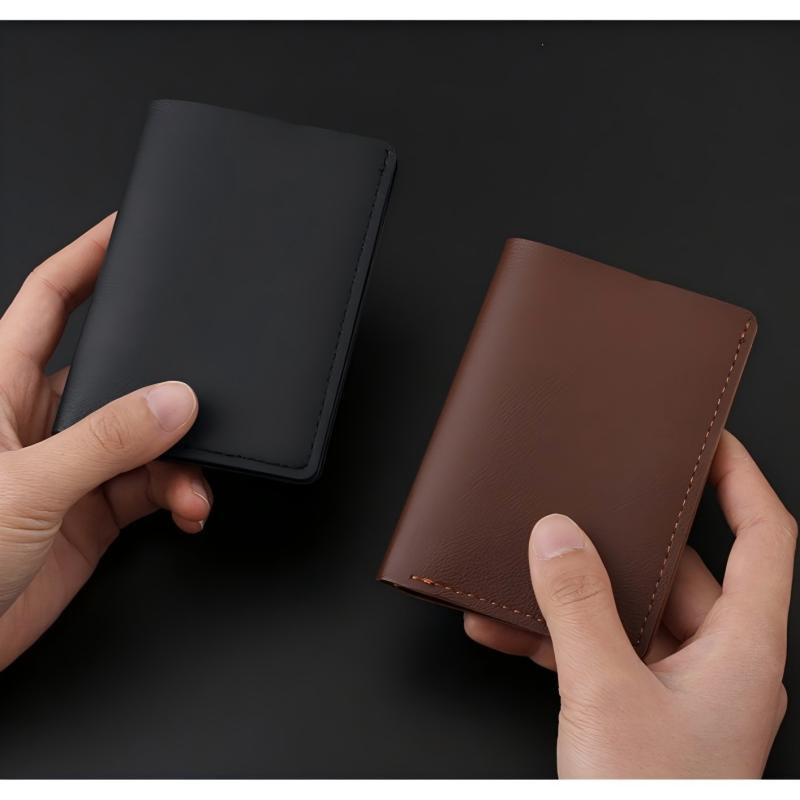 Homefish Solid Color PU Leather Small Wallet for Short Simple Women's Purse with