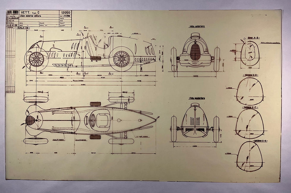 Alfa Romeo 12C 1936 Blueprint