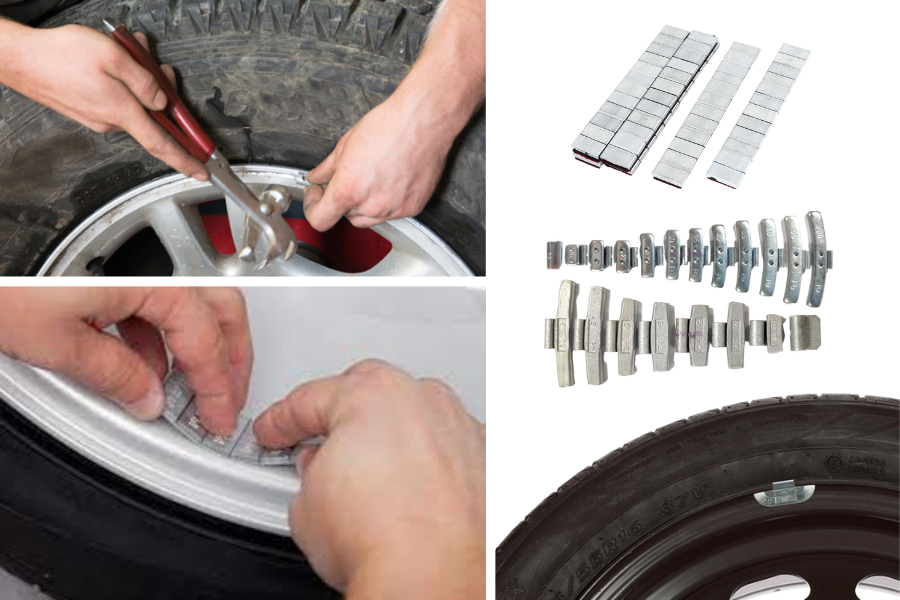 Fitting balancing weights to a wheel