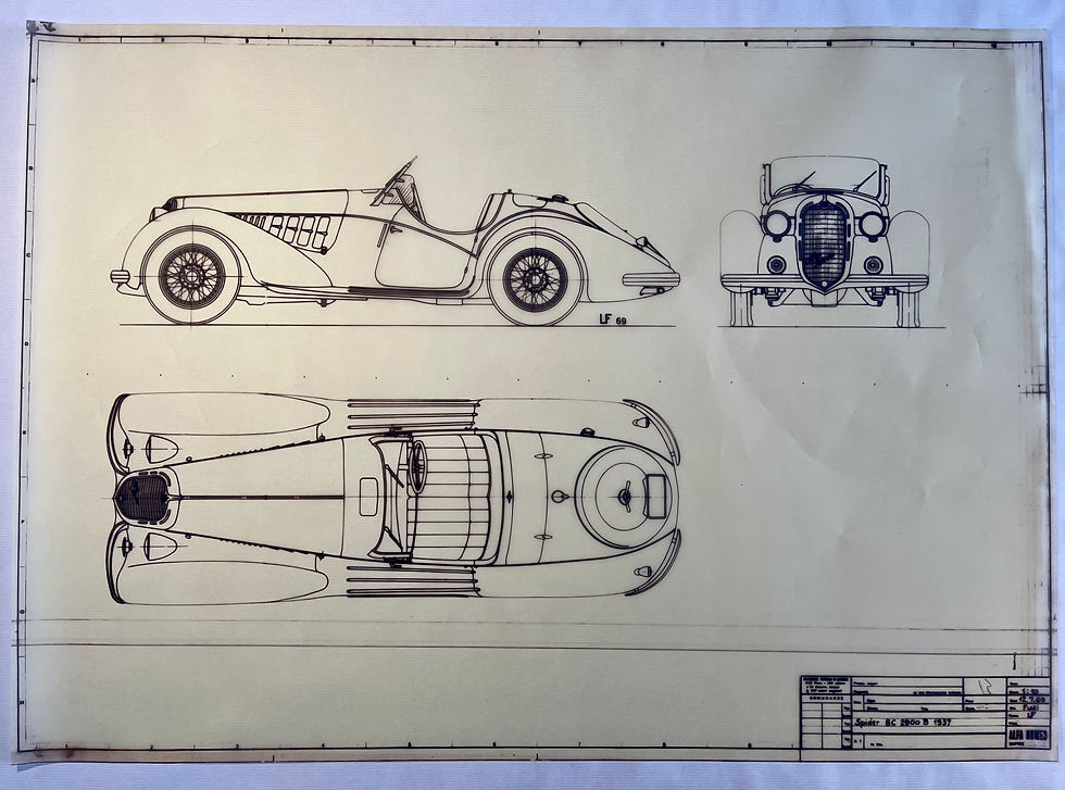 Alfa Romeo Spider 8C 2900 B 1937 Blueprint