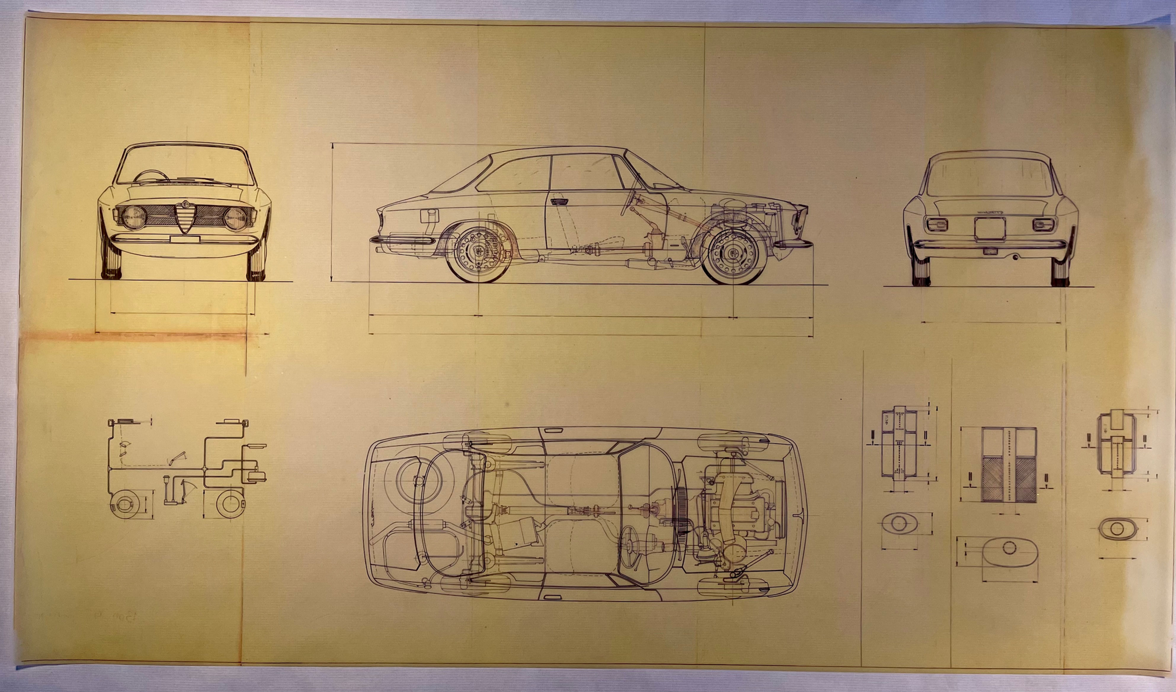 Alfa Romeo Giulia 1300 Junior 1965 Blueprint
