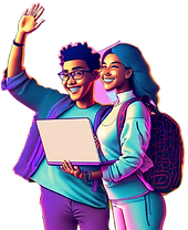 Firefly_two_students_holding_a_laptop_in_hand__are_waving_and_saying_Welcome__38220__1_-re