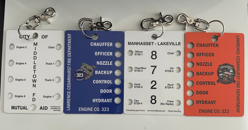 Apparatus Position Assignment Tags with Metal Clip | iCommandBoard