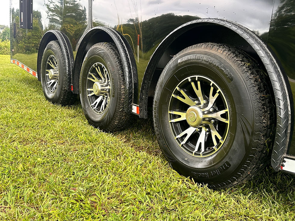 Thumbnail: RS8.5X28TR4 - BLACK POLYCORE BLK OUT - TRIPLE SPREAD TORSION AXLES - FULL RACE