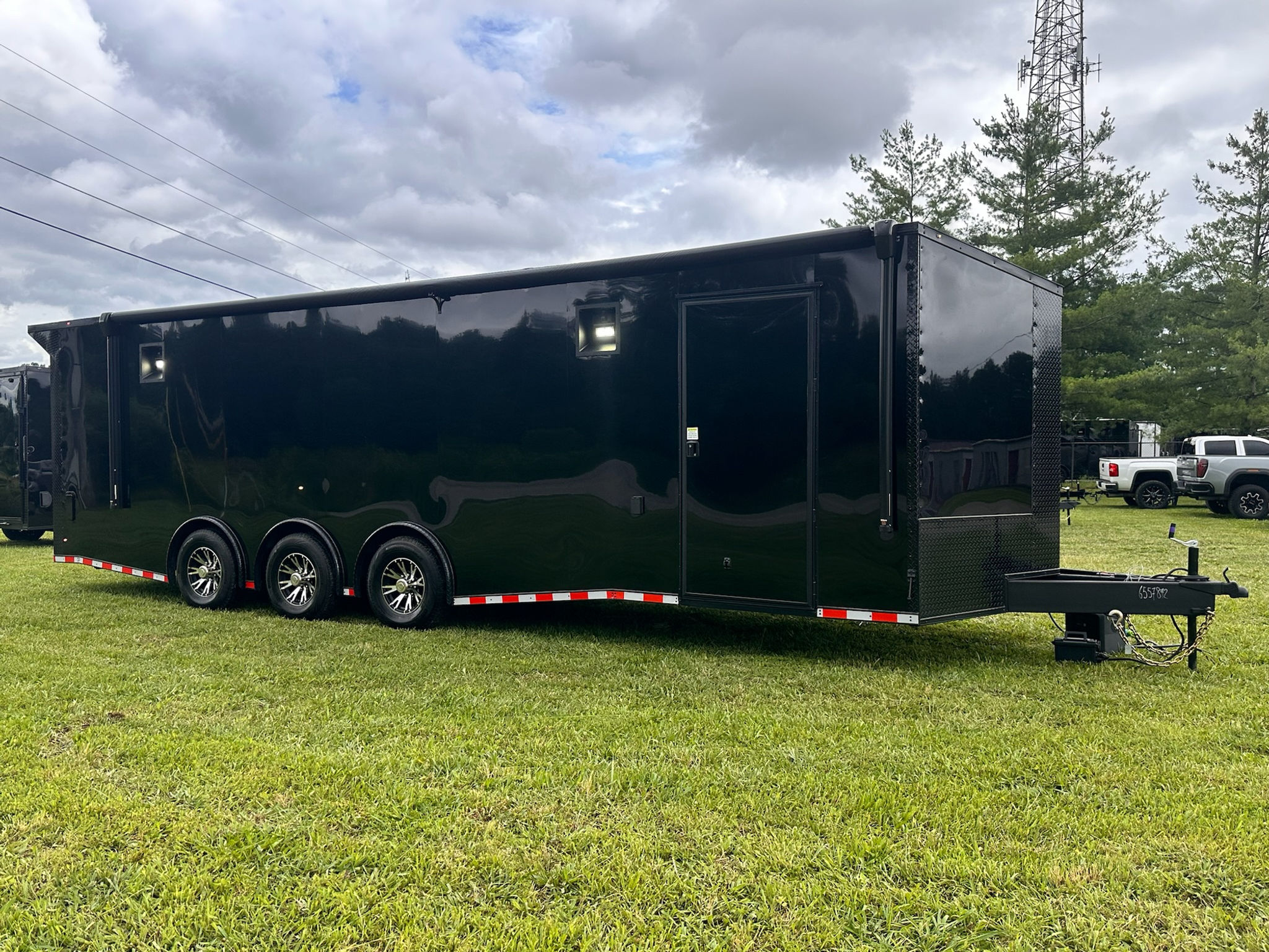 RS8.5X28TR4 - BLACK POLYCORE BLK OUT - TRIPLE SPREAD TORSION AXLES - FULL RACE