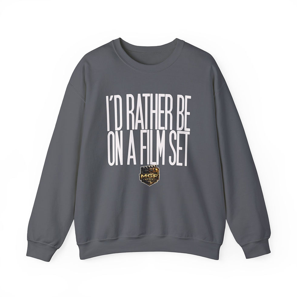 Thumbnail:  Unisex Dark Colors "I'd Rather Be On A Film Set" Crewneck Sweatshirt