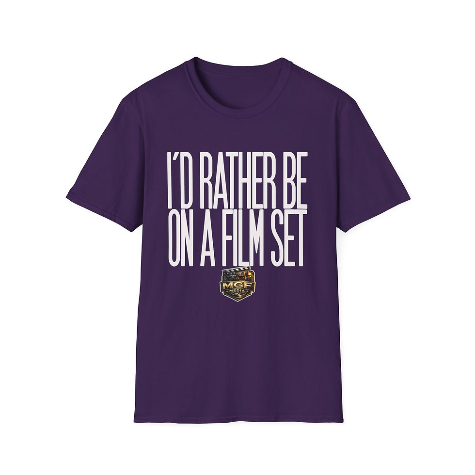 Thumbnail: Unisex Softstyle 'I'd Rather Be On A Film Set' Dark Colors T-shirt