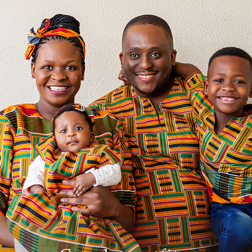 minimalist African ankara textile display