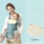 Thumbnail: Baby Carrier with Bass Bear Hip Seat for Front Carry