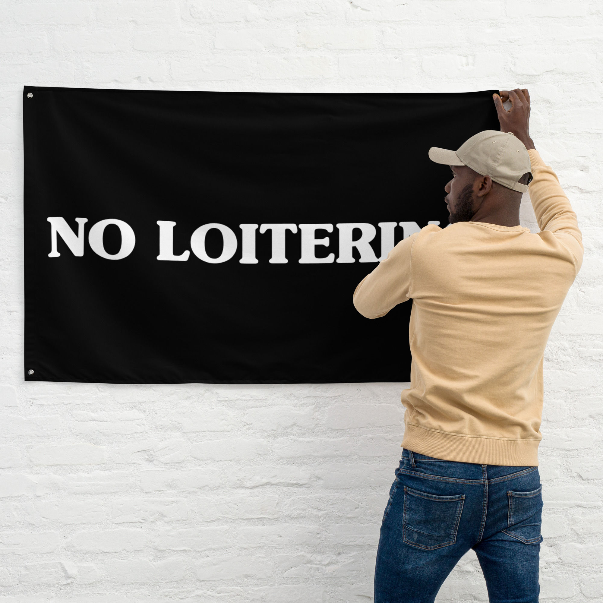 NO LOITERING Souvenir Flag