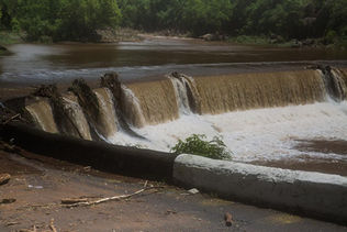 Radier de la Rivière d'Abord après la tempête Berguitta