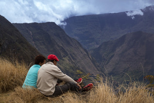 Passage du Grand-Raid au Maïdo, attente des coureurs
