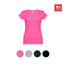 THC ATHENS WOMEN. T-shirt para senhora em algodão e decote em V