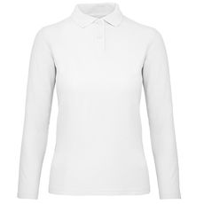 ID.001 LSL Women. Polo B&C ID.001 Women manga comprida 180g - 100% Algodão (investindo em Better Cotton)