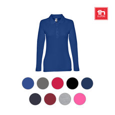 THC BERN WOMEN. Polo de manga comprida para senhora em algodão cardado Várias cores
