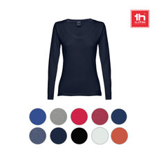 THC BUCHAREST WOMEN. T-shirt cintada de manga comprida para senhora em algodão Várias cores