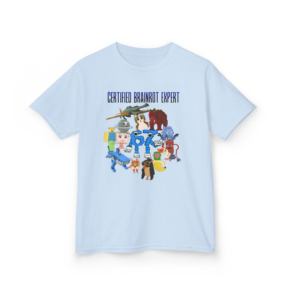 Thumbnail: Kids Tee featuring the infamous Italian Brainrot Characters - Its Gen Alpha!