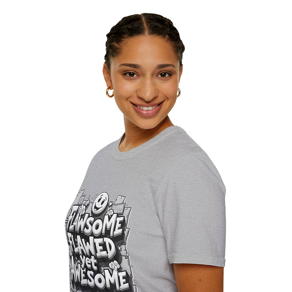 Thumbnail: Flawsome Graffiti T-Shirt — "Flawed Yet Awesome"