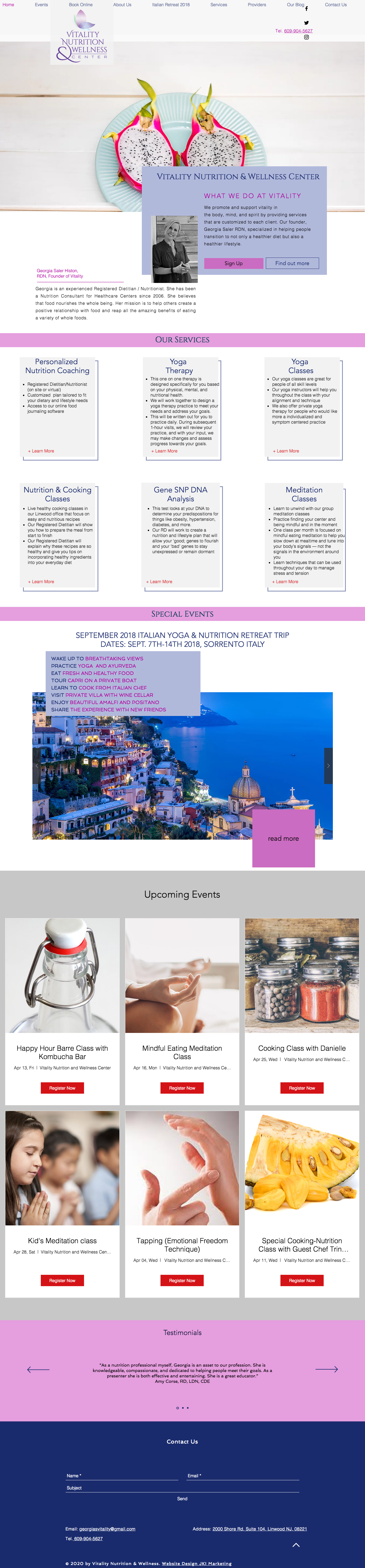 Vitality Nutrition Website