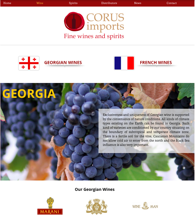 Corus US Website Design