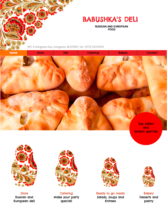 Babushka's Deli Food Store Website