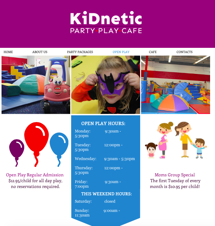 Kidnetics Website Design NJ