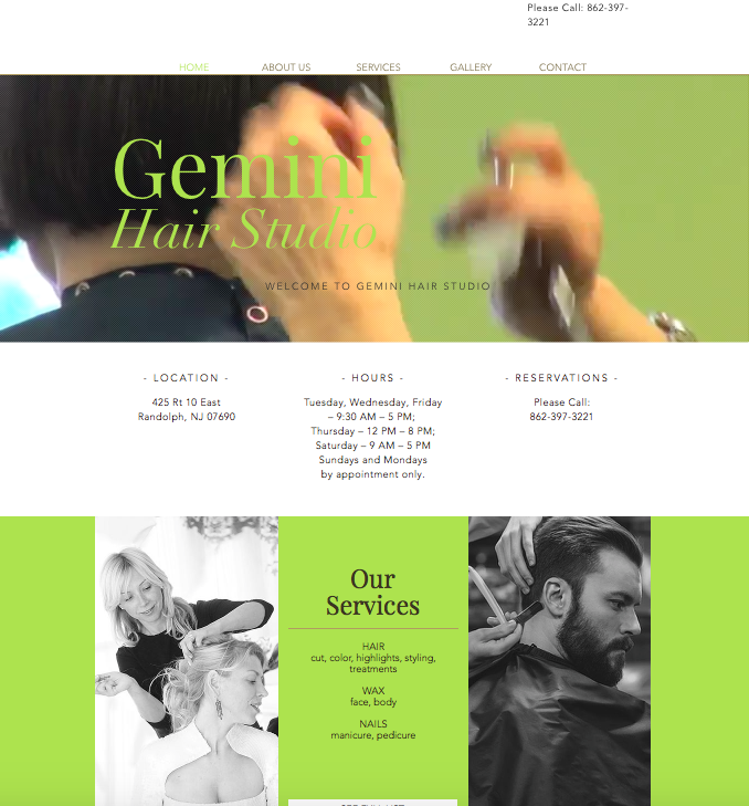 New Website for Hair Salon in NJ