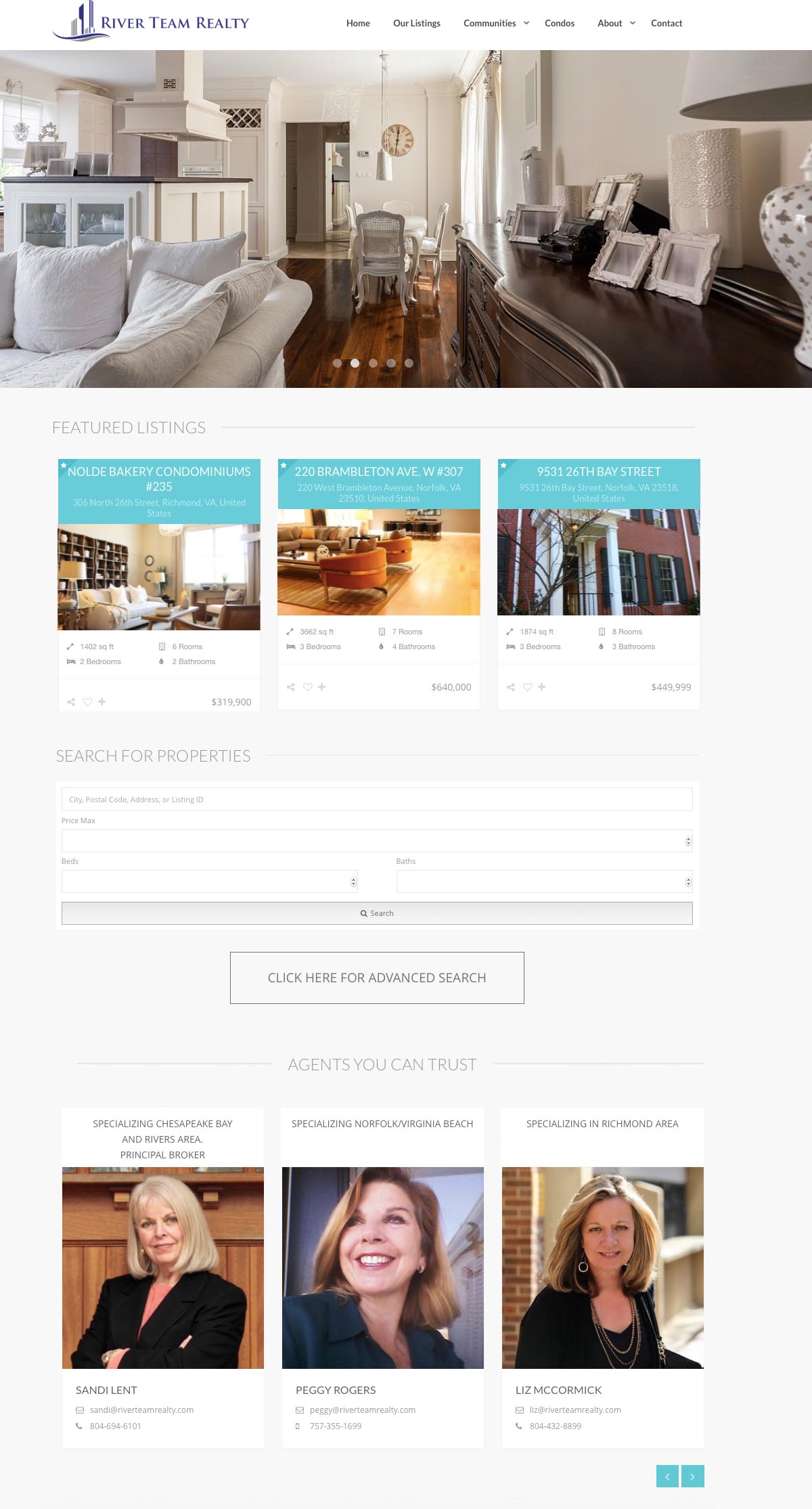 Website Design River Team Realty