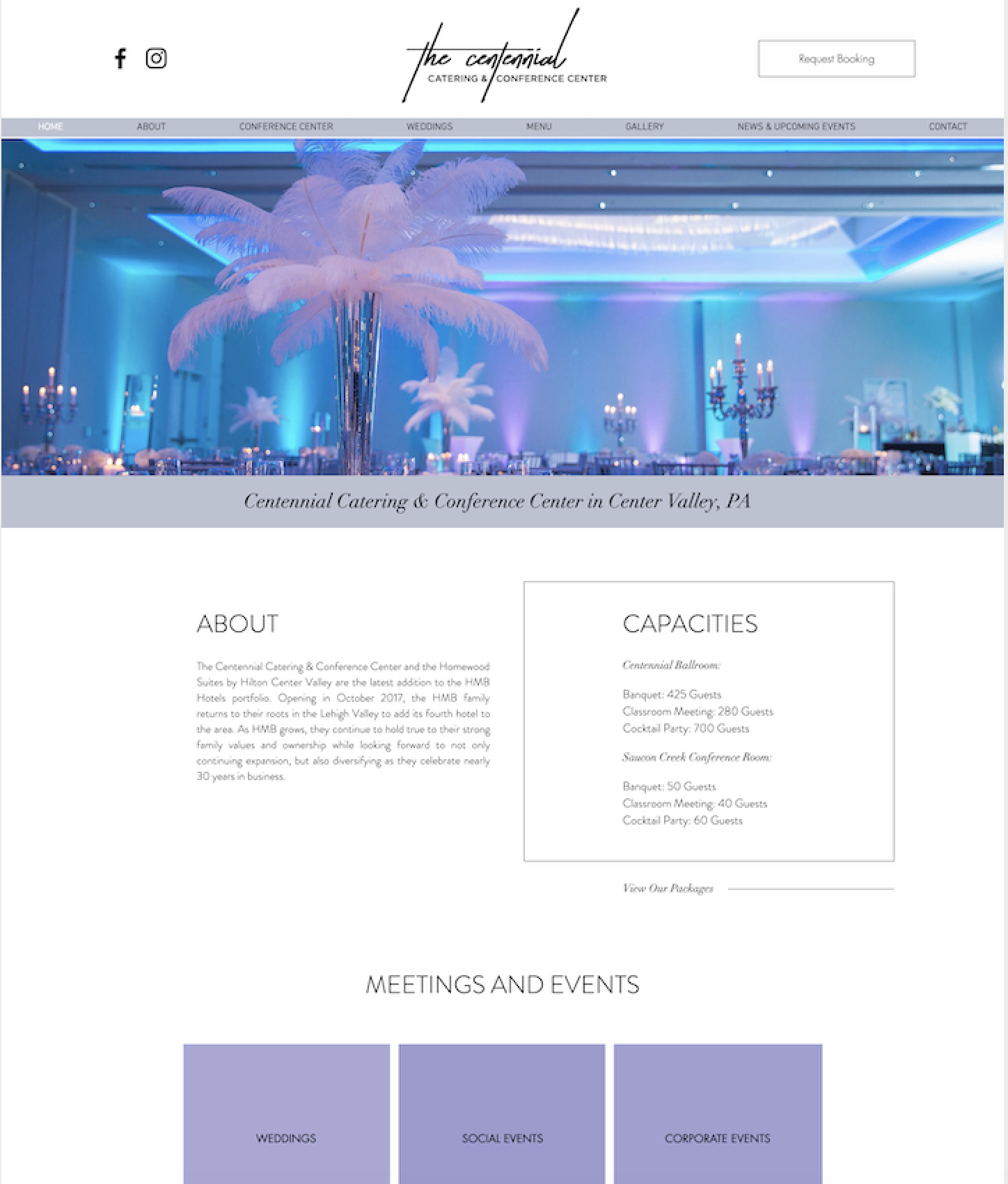 Website Design for Event Space