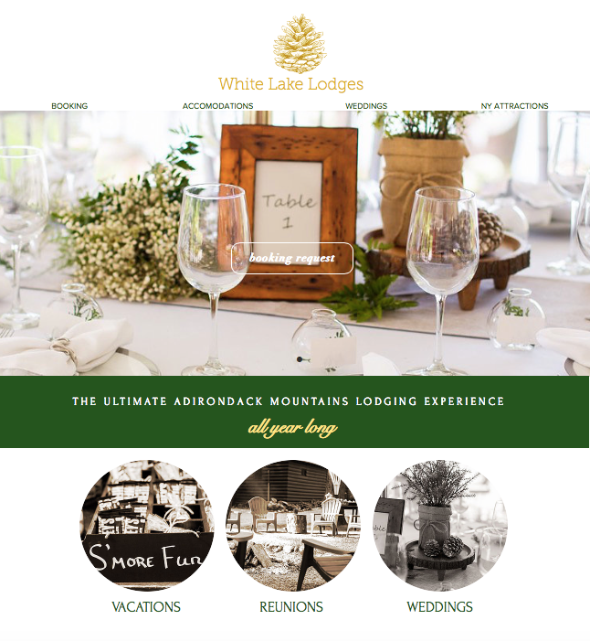 White Lake Lodges NY Website Design