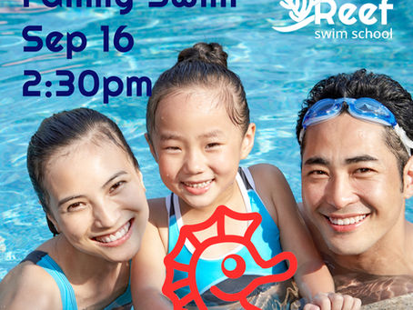 It is Family Swim Time! Sep 16, 2:30 pm