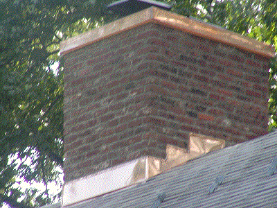 Chimney re-built from roof line