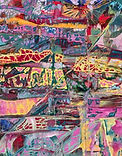 Preview of artwork from the MIND CHAOS collection by Nicholas Pella.ract painting by Nicholas Pella with vibrant layered colors, intricate textures, and expressive brushwork.