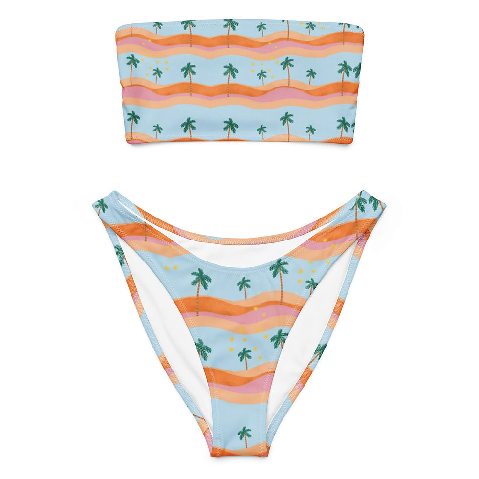 Hawaii Sunrise Recycled Bandeau Bikini