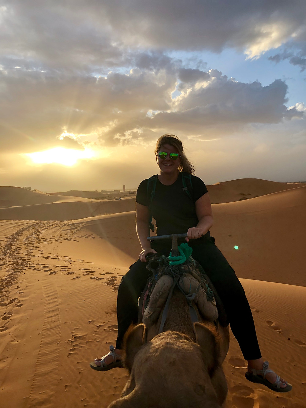 The Sunset Camel Ride to our Glamping Site