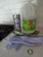 The household items needed for cleaning vintage hardware