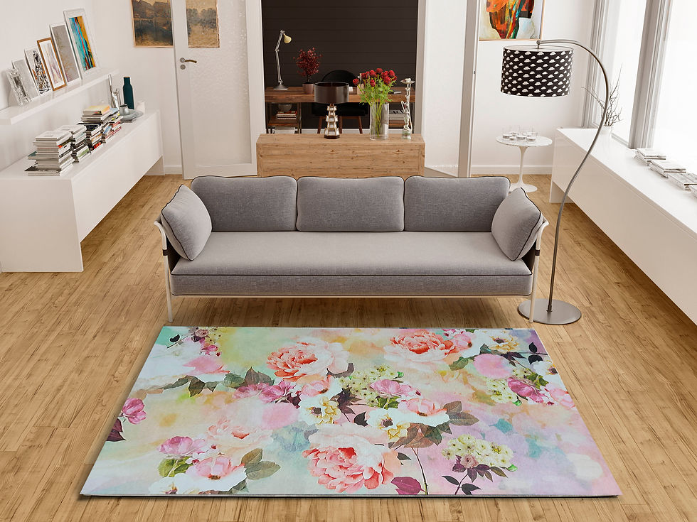 ALFOMBRA MODERNA FLORES SUAVE 5545