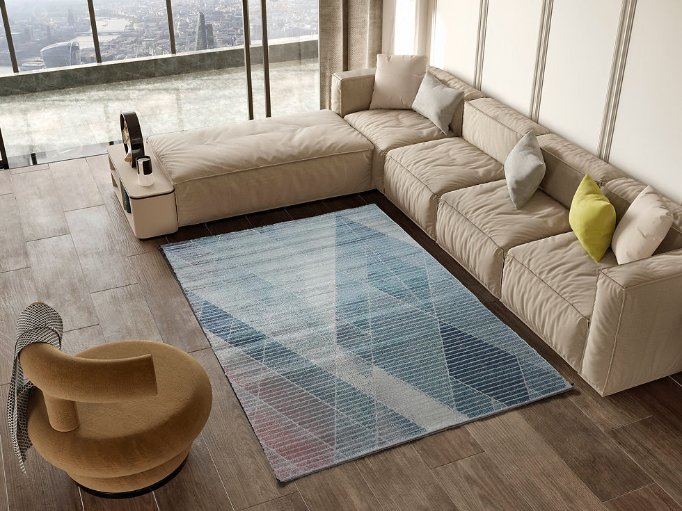 ALFOMBRA MODERNA RAYAS VINTAGE SUAVE 5402