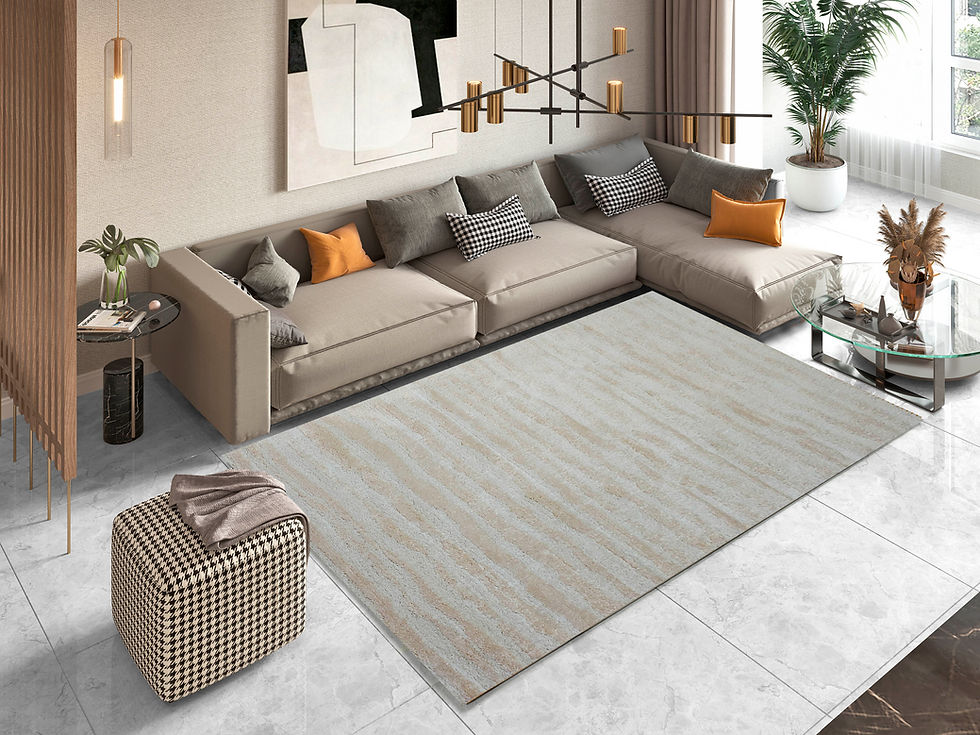 Miniatura: ALFOMBRA MODERNA RAYAS SUAVE 5309