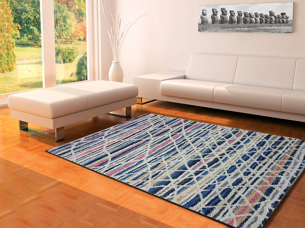 ALFOMBRA RAYAS Y ROMBOS 3023