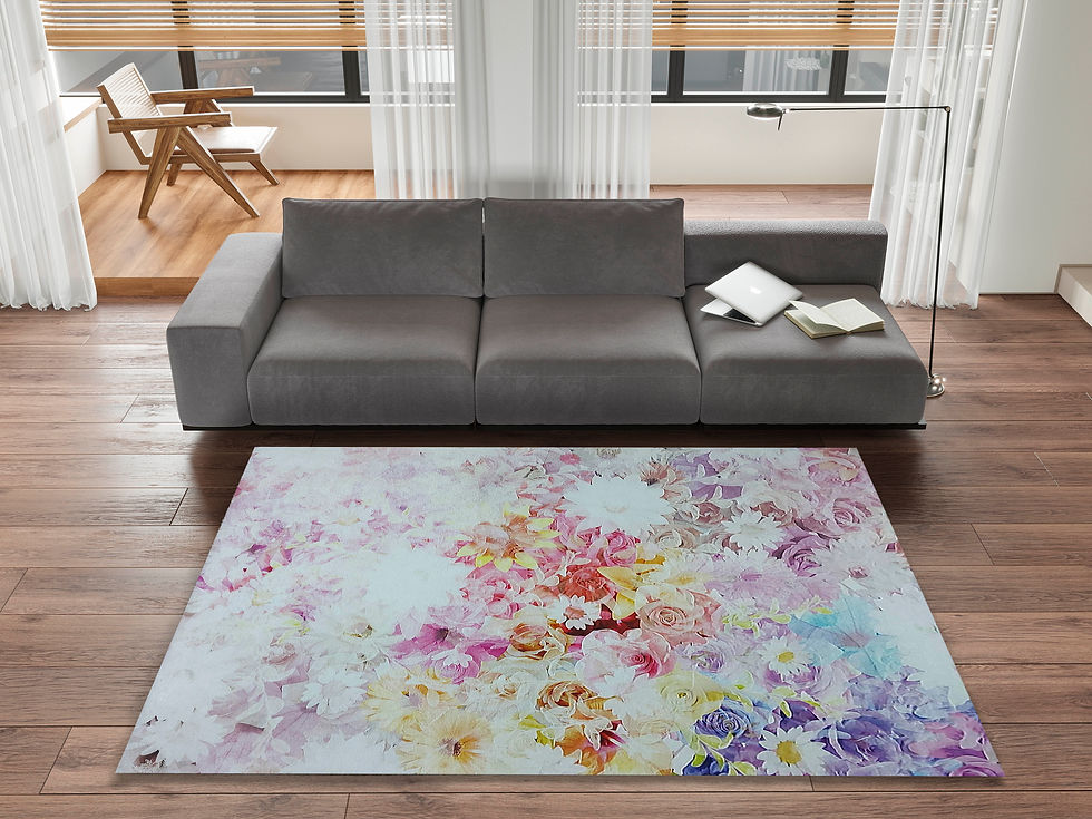 ALFOMBRA MODERNA FLORES AQUARELLA 5556