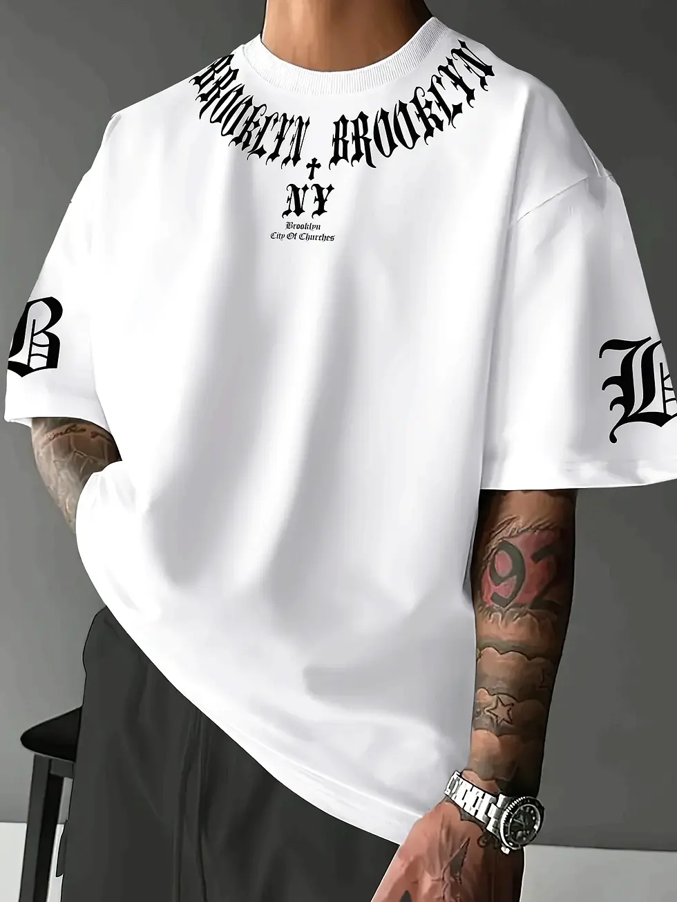 Thumbnail: 3D Letter Casual Tee