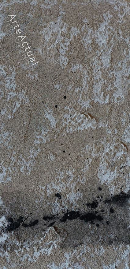 Serie Paisajes IX. Cuadro en acrílico y arena de playa con aglutinantes sobre lienzo.