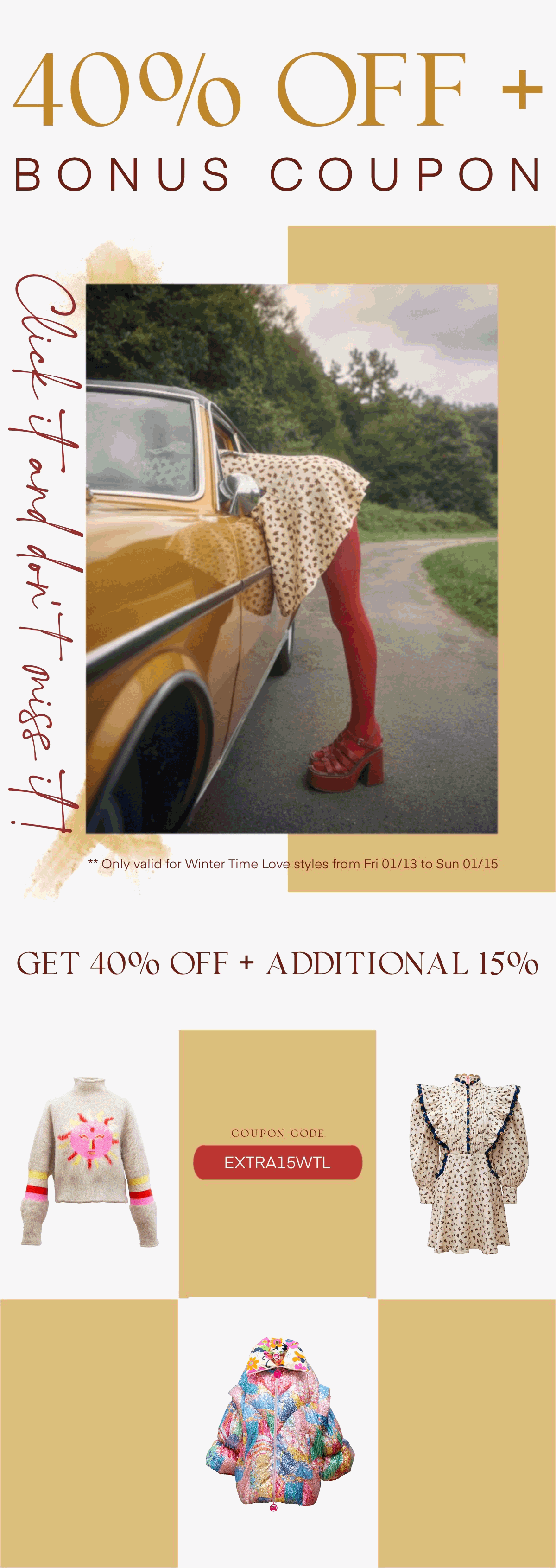 40 OFF + 15 Bonus Coupon 🍭 Celia B Designer