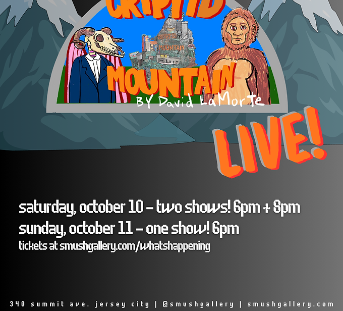 DAVID LAMORTE ON CRYPTID MOUNTAIN
Cryptid Mountain is a mixed media sculpture and diorama. It includes miniature NJ landmarks, and is mostly made of spray foam, cardboard, paint, paper, and plastic figurines. It is done in Dungeons and Dragons scale because I wanted to be able to make terrain for my oldest child. There are small plastic figures of the Jersey Devil, Bigfoot, and the Jersey City Muffler-man that are also characters in a YouTube show.
The goal was to use humor and cryptozoology to poke fun at and analyze the absurdity of the real world. At it’s core it is my version of Dante’s Inferno where the Jersey Devil is Dante and Bigfoot plays his Virgil. Just like Dante was obsessed with Florence, I’m obsessed with New Jersey.
