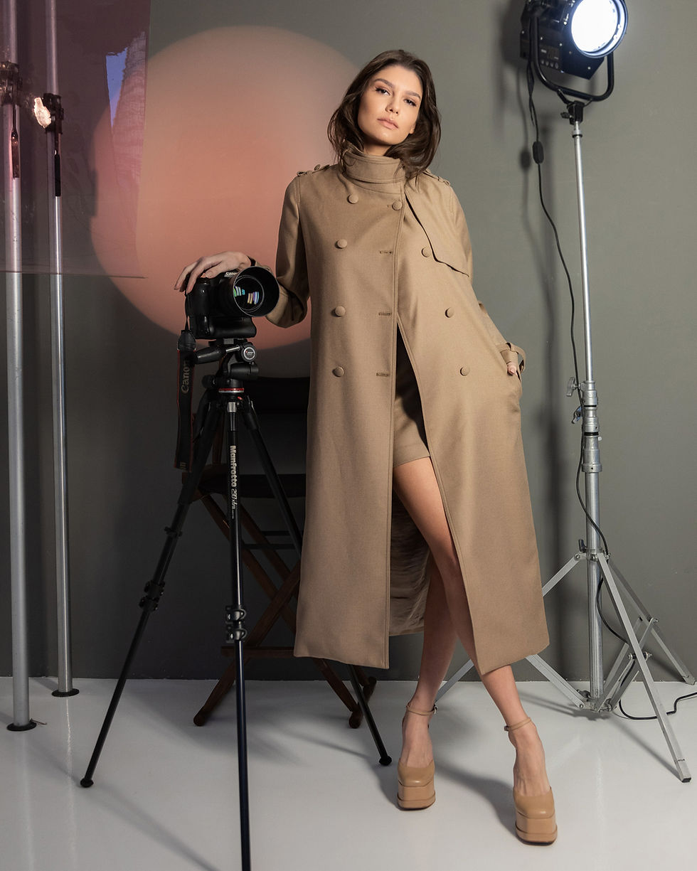 Trench coat feminino bege