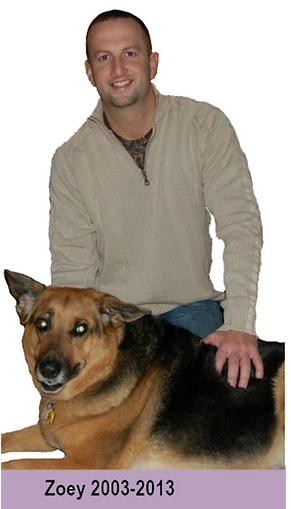 Pawradise Pet Hotel owner Paul with his German Shepherd Zoey in Lafayette Indiana